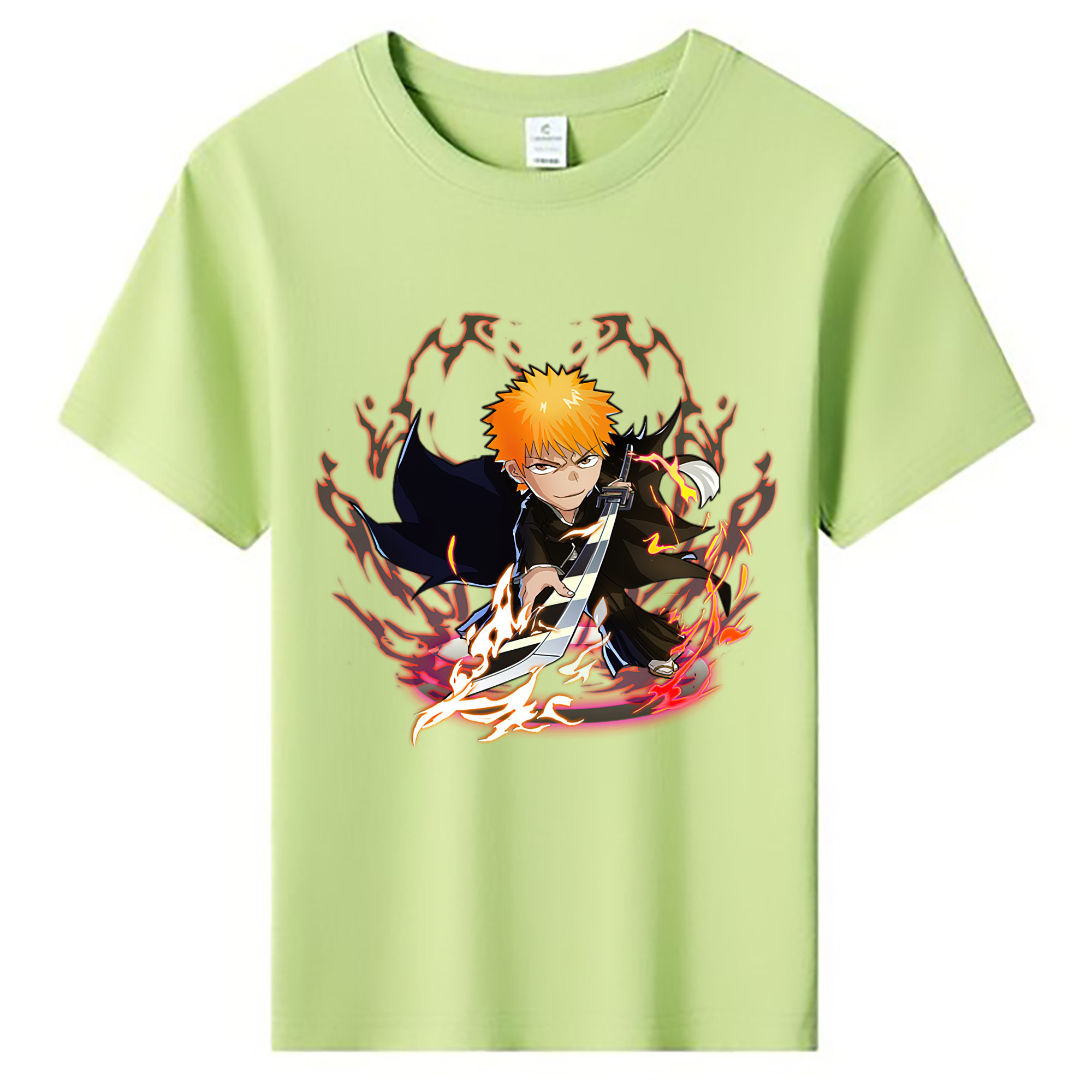 （画像用） ブリーチ 黒崎一護（くろさき いちご）BLEACH Kurosaki Ichigo 綿100％キッズTシャツ（フロントプリント）